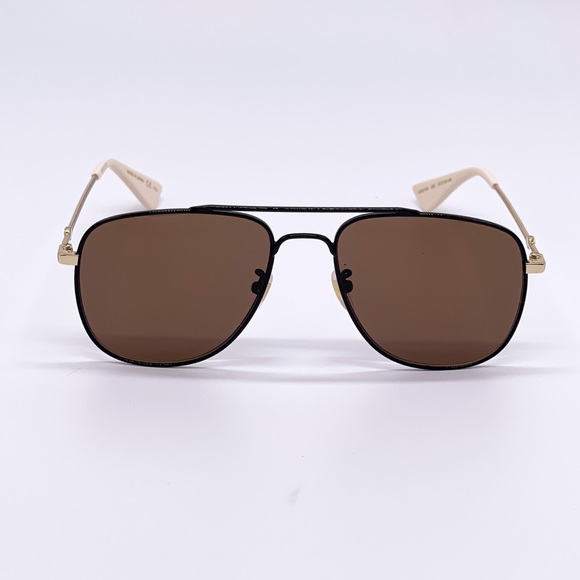 NEW GUCCI GG0514S 002 UNISEX BLAXK BROWN AVIATOR SUNGLASSES GUCCI - Picture 7 of 15